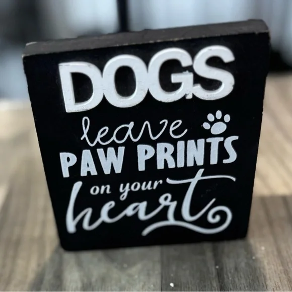 Black and White Dog with Unique Paw Prints - Picture 1 of 3